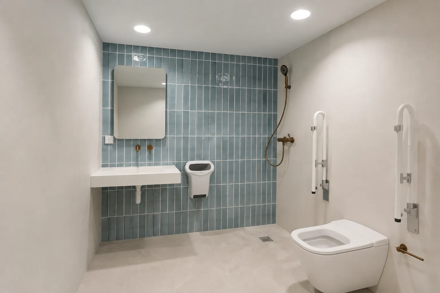 Baño adaptado del local comercial reformado en Massanassa (Valencia)